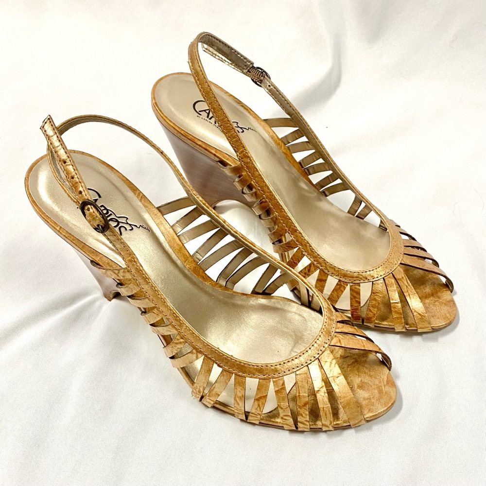 Gold Carlos heels